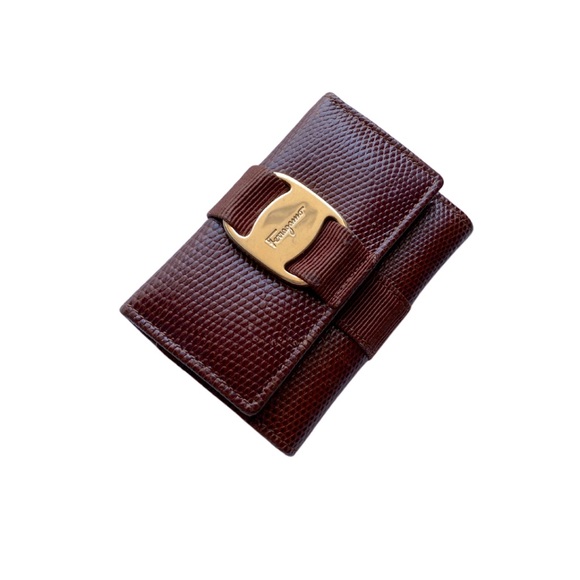 Salvatore Ferragamo Accessories - Ferragamo Vera Key Holder Wallet Brown